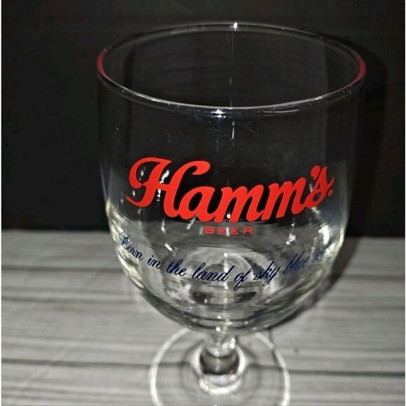 Vintage Hamm's Beer Chalice Stem Cup Born In The Land Of Sky Blue Waters Mancave - Picture 5 of 8